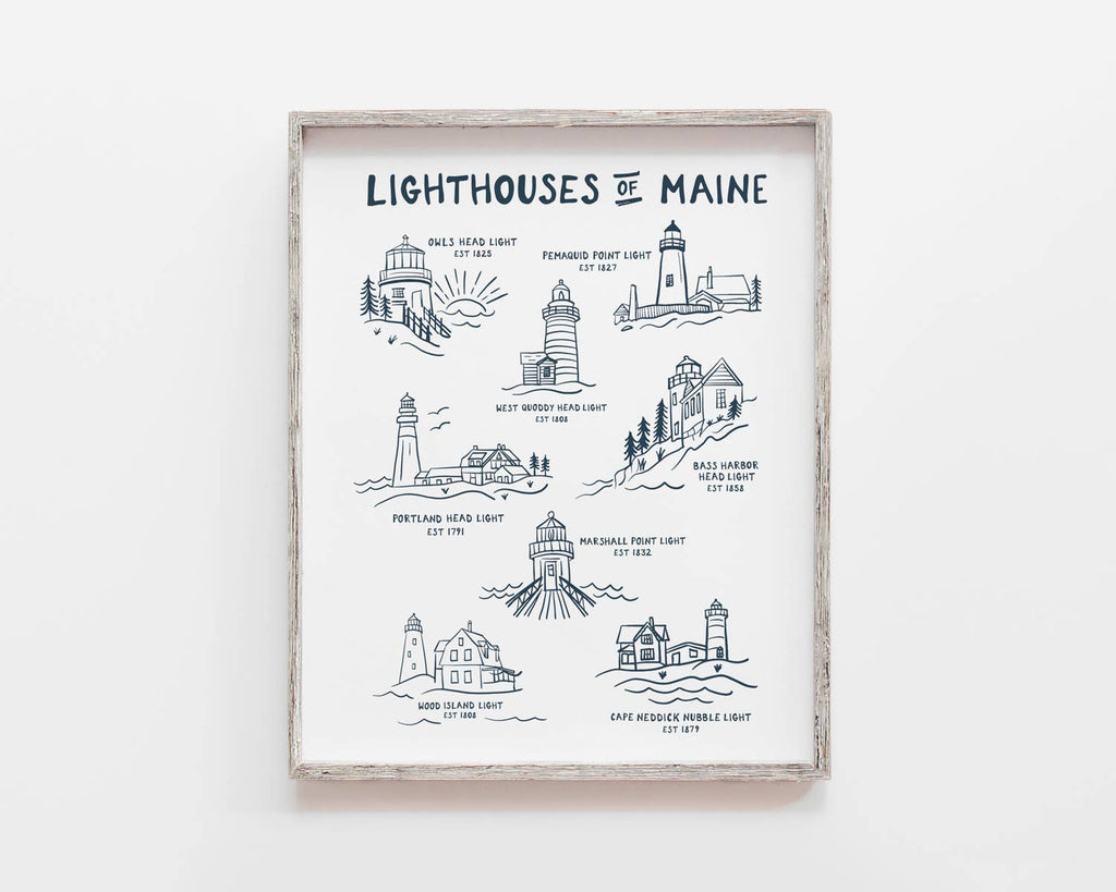 Print | Lighthouses of Maine