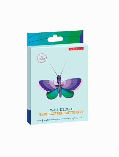 3D Wall Art - Blue Copper Butterfly