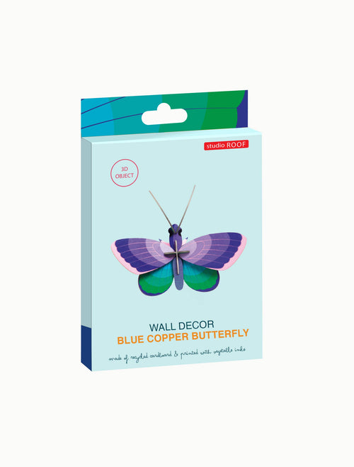 3D Wall Art - Blue Copper Butterfly