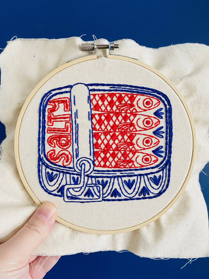 Sardines Embroidery Kit