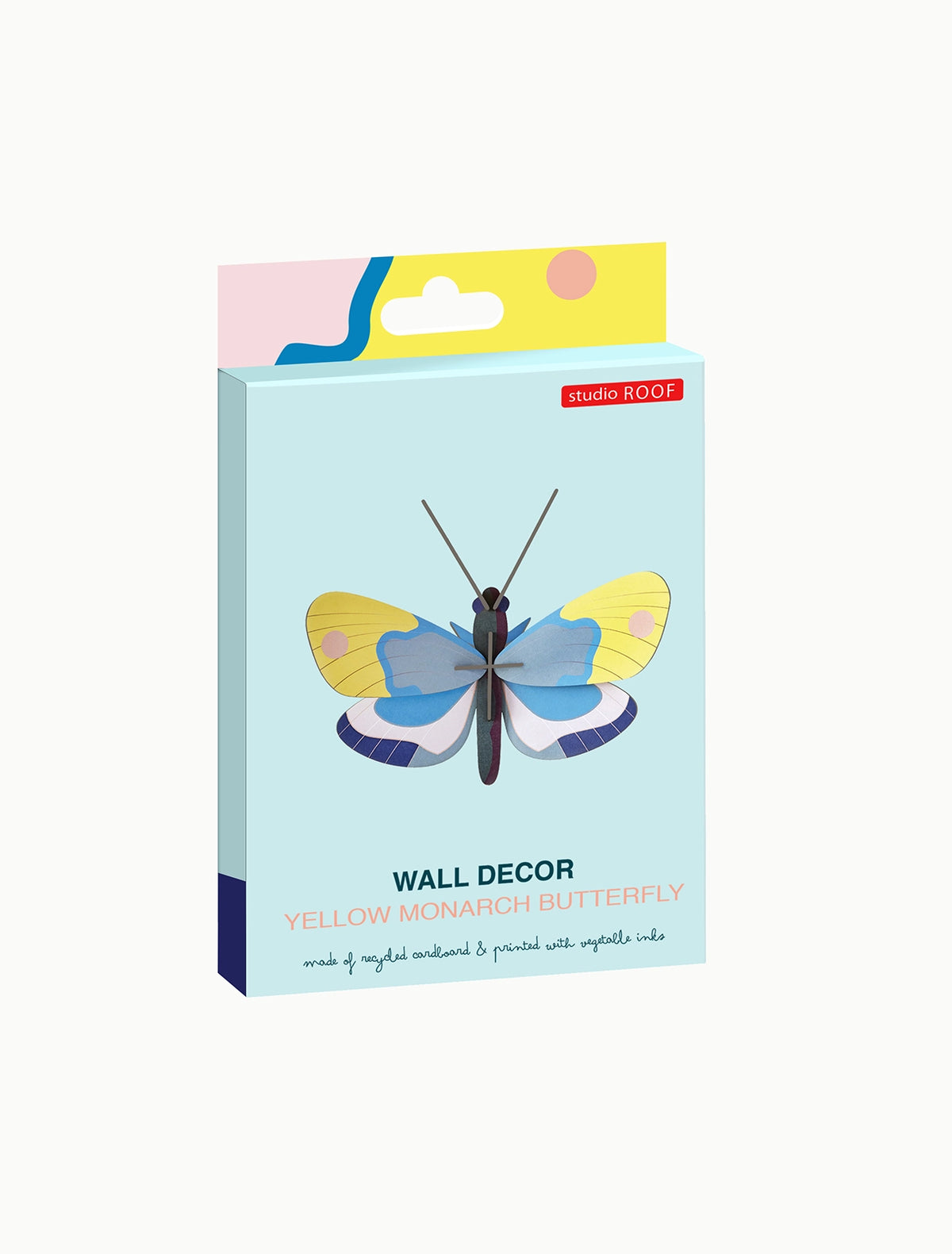 3D Wall Art | Yellow Monarch Butterfly
