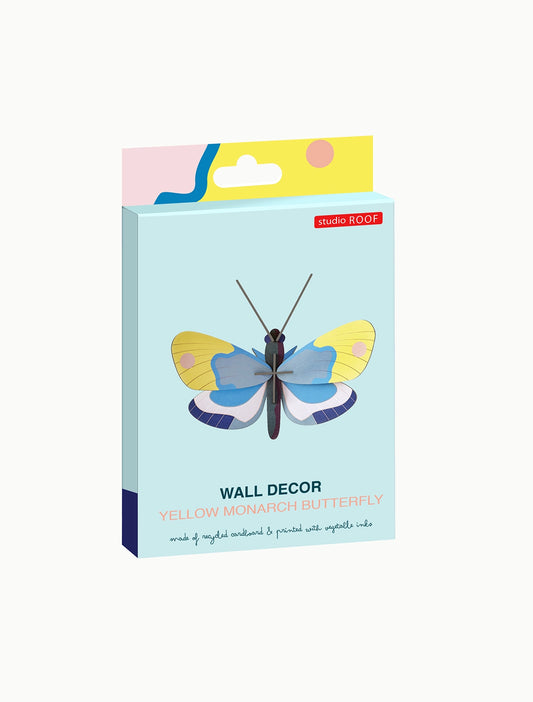 3D Wall Art | Yellow Monarch Butterfly