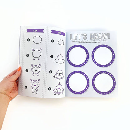 Draw-Along Space Sticker Book