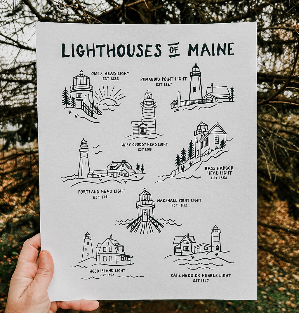 Print | Lighthouses of Maine