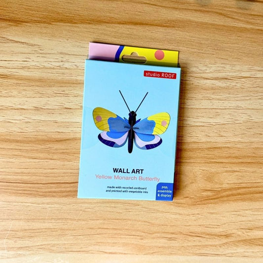 3D Wall Art - Yellow Monarch Butterfly