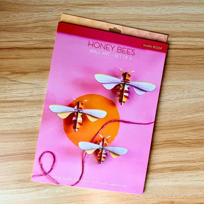 3D Wall Art - Honey bees (set of 3)